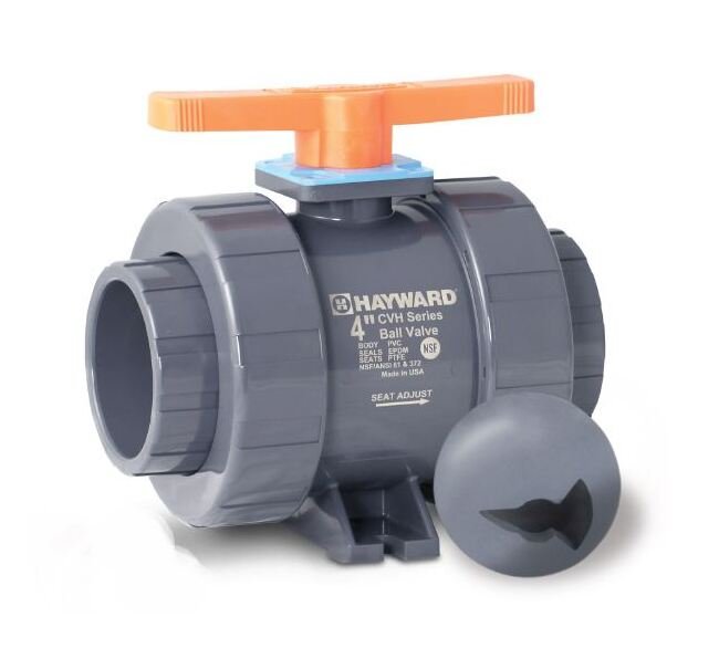 Hayward CVH 3" CPVC Ball Valve with Flange and EPDM Seals - Image 1