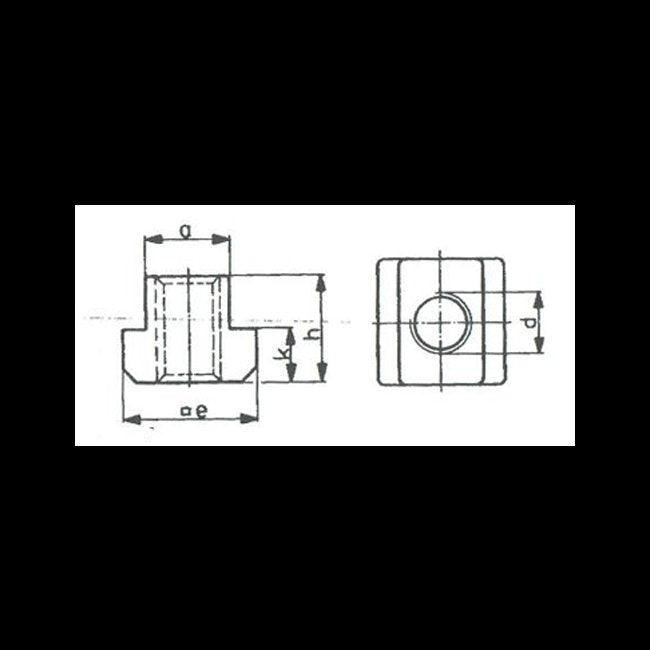 DIN 508 Metric T-Slot Nuts - 8mm x 14mm - Image 2