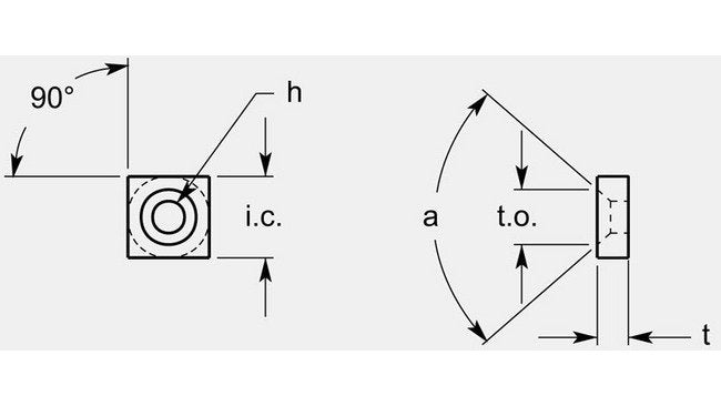 Square Negative Hole Turning Blank Set, 0.135 / 0.143 in - Image 1