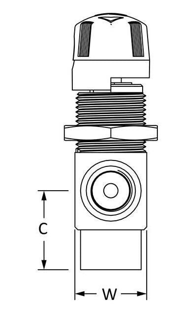 Encapsulated 3-way Ball Valve, Alloy C-276, 1/4-18 FNPT x 1/4-18 FNPT x 1/4-18 FNPT - Image 3