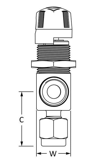 Encapsulated Angle Ball Valve - Brass, MNPT x Duolok, 1/4 in, EB Series - Image 3