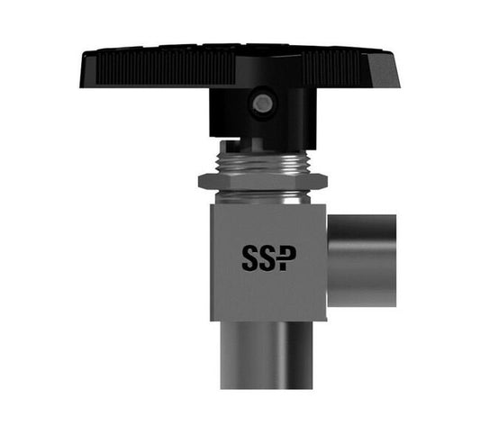 EB Series Encapsulated Angle Ball Valves, 316 Stainless Steel, 1/2-14 FNPT, Cv 3.5 - Image 1