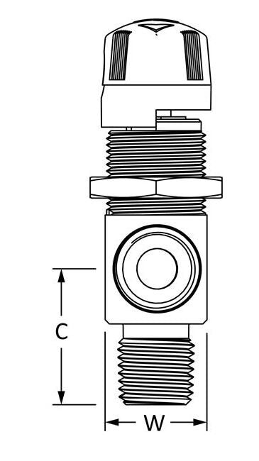 316 SS Encapsulated Angle Ball Valve - EB Series, 1/4-18 MNPT x 1/4-18 MNPT - Image 3