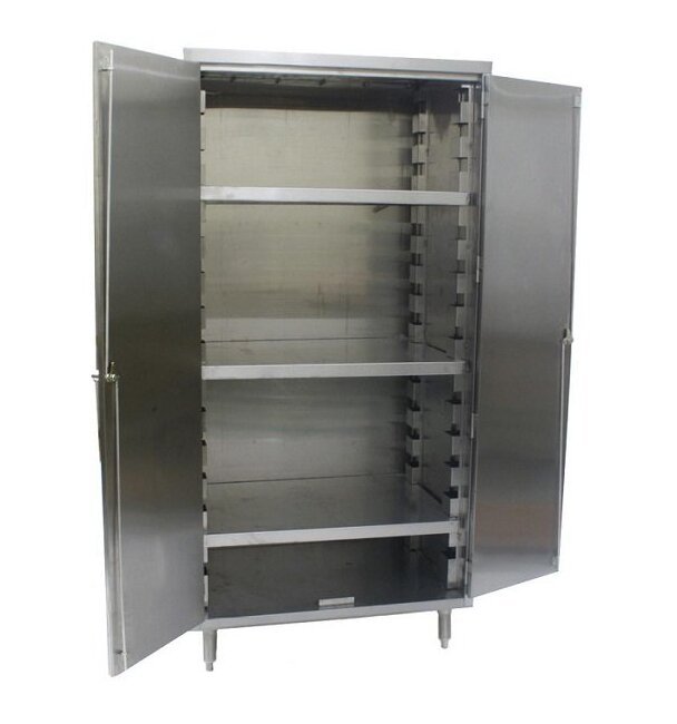 Eagle 36x24 Vertical Stainless Steel Storage Cabinet, 4 Shelves, 78"H - Image 1
