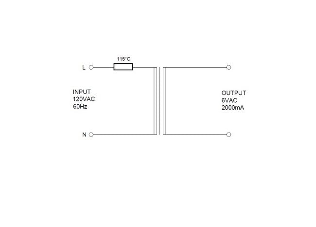 Wall Plug-In Power Supply, 6VAC @ 2000mA, UL Level VI, Screw Terminals with Pass Through Ground, Mounting Tab - Image 5