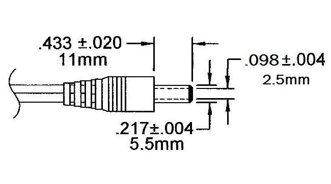 24V DC 1A Wall Plug-In Power Supply - Negative Polarity Center, Level VI Efficiency - Image 3