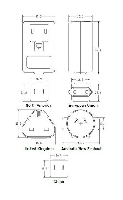 7.5V Interchangeable Input Plug Wall Power Supply - Image 2