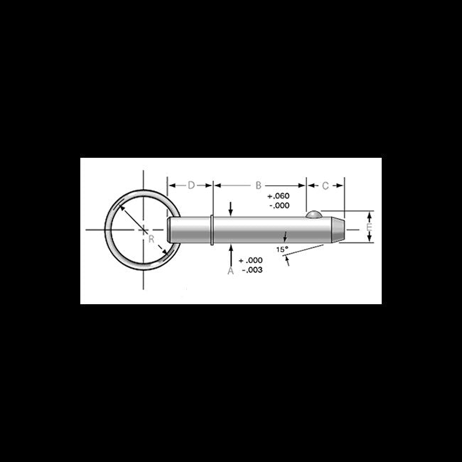 Steel Positive Stop Release Pins - 0.75in - Image 2