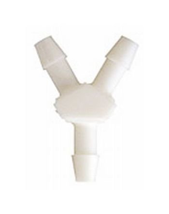 Kynar Barbed Wye Connector for 3/8-Inch Hose - Image 1
