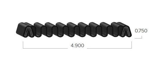 Weatherproof Rubber Accordion Seal, 4.900" Width, 0.750" Height - Image 2