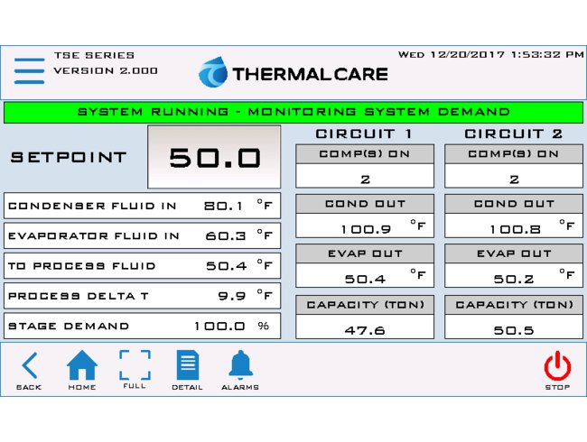 Accuchiller TSE Series 60 Ton (t) Cooling Capacity Water Cooled Condenser Single Circuit Chiller with Integral Tank - Image 2