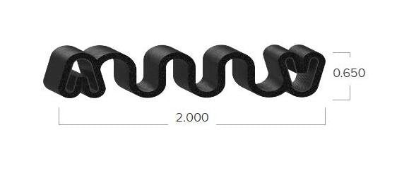 2-Inch Rubber Accordion Seal - Image 2