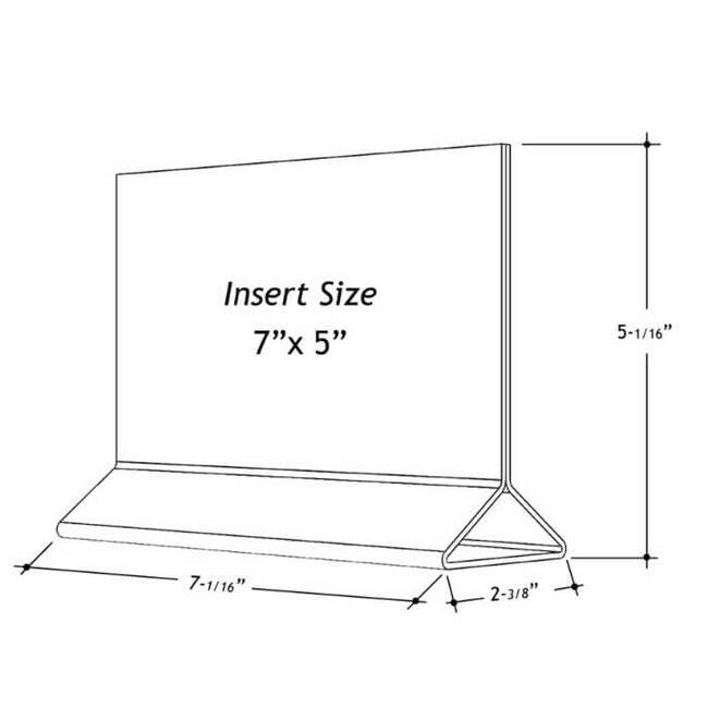 Acrylic Top Loading 7x5 Display Sign Holder - Image 2