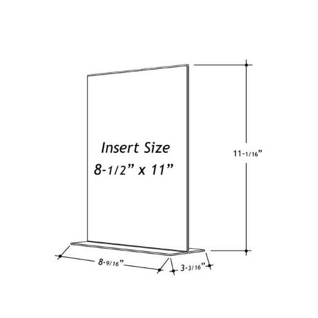 Acrylic Bottom Loading Sign Holder 8.5x11 - Image 2