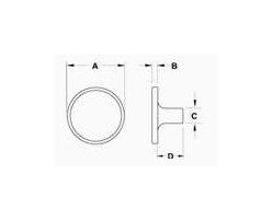 Round Pull Knob - Fiberglass Reinforced Nylon - Image 2