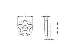 MDI 5 Point Star Adjustment Control Knob - Image 2