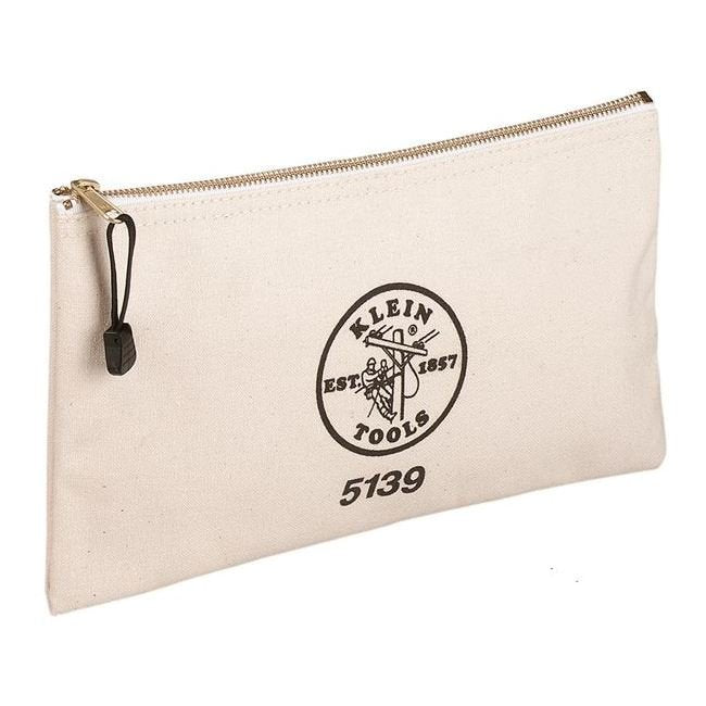 Klein® Tools Canvas Zipper Bag, 12-1/2 in. x 7 in. - Image 1