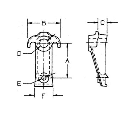 6-11/16" Through Bolt and 1/2" Lag Screws Set - Image 2
