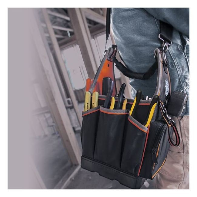 Klein® Tradesman Pro Tool Tote - 8-3/4 in. Overall Length, 20 Pockets, Ballistic Weave - Image 4