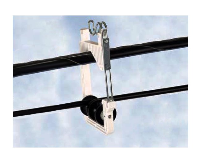 Heavy-Duty Overlash Cable Blocks with Dual Plastic Rollers - Image 1