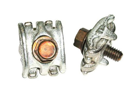 Universal Bronze Bonding Clamp for Aerial Hardware - Image 1