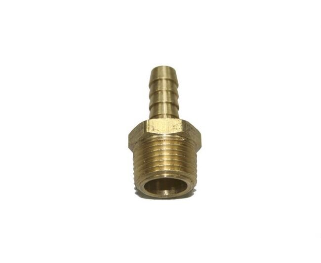 Brass Air Fitting - 1/2" Pipe x 1/2" Barb - Image 1