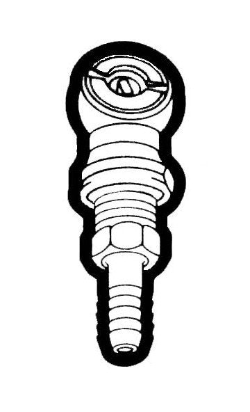 3/8" Hose Barb End Ball Foot Air Chuck - Image 1