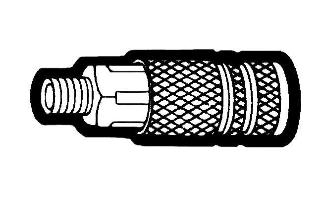 3/8" Steel Coupler Body with Female Pipe Thread - Image 1