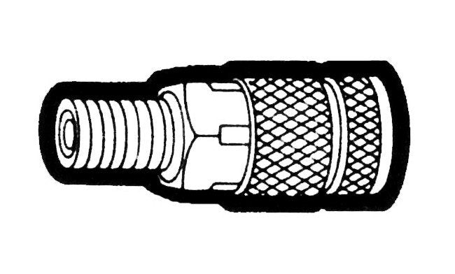 3/8" Female Pipe Thread Steel Coupler Body - Interchangeable with Tru-Flate - Image 1