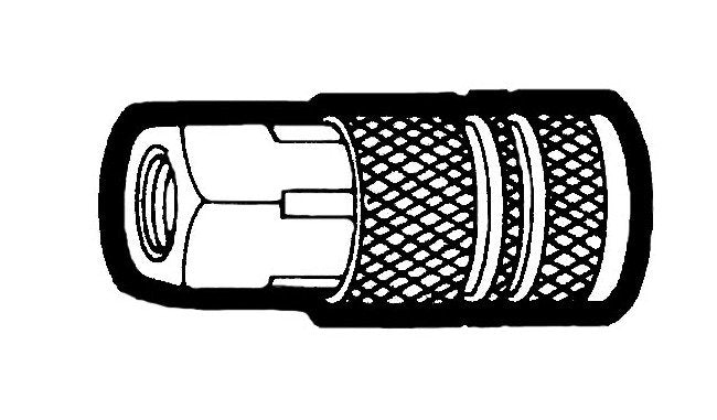 1/4" Steel Coupler Body with Female Pipe Thread Size - Image 1