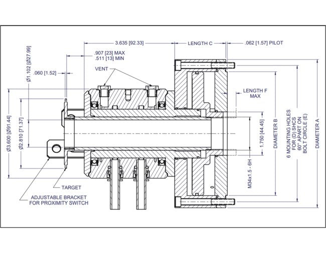 MicroCentric LDN/RE Through Hole Air Cylinder with Stroke Control - Image 2