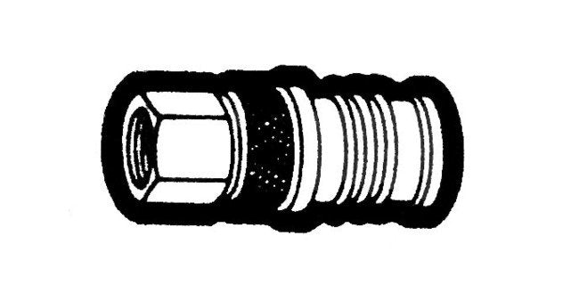 Solid Brass 1/4" Female Pipe Thread Coupler Body - Image 1