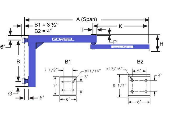 Gorbel AJ200 Series Wall/Column Mounted Articulating Jib Cranes - Image 2