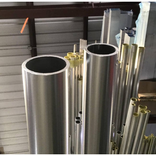 6463 Aluminum Brushed Bright Dip Anodized Round Tube and Pipe - 1.50" - Image 1