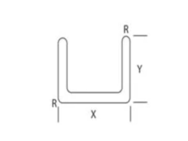6.4 Inch (in) Dimension X and 0.125 Inch (in) Dimension R Aluminum Channel with Rounded Corner - Image 2