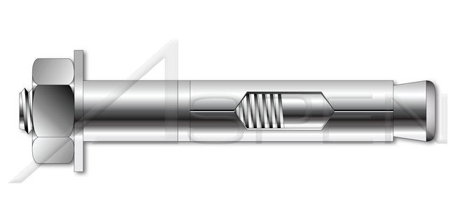 AISI 304 Stainless Steel (18-8) Hex Nut Sleeve Anchor - Image 1