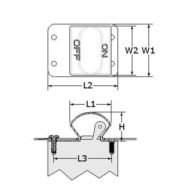 APM Hexseal® 1113/40 Standard Lever-Actuated Circuit Breaker Back-of-Panel Mounting Boot - Image 2