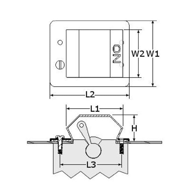 APM Hexseal® HE1050 Standard Lever-Actuated Circuit Breaker Front-of-Panel Mounting Boot - Image 2