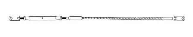 Industrial Strength Classic Jaw Turnbuckle - 1/4" Wire Rope Dia - Image 3