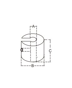 Stainless Steel Single Piece Cable Clamp - Image 2