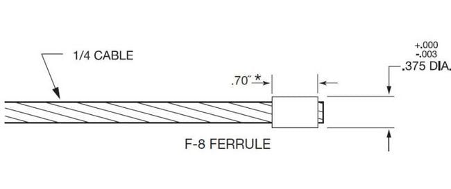 Stainless Steel Type 316 Ferrule for Architectural Cable Railings - Image 2