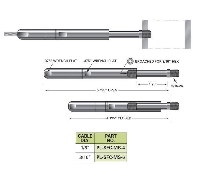 Push-Lock Threaded Bolt Turnbuckle - Image 1
