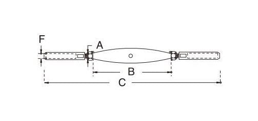Stainless Steel T316 Swage to Swage Turnbuckle - Image 2
