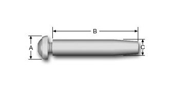 Electroline Fixed Stud Assembly - Cable Railing Component - Image 1