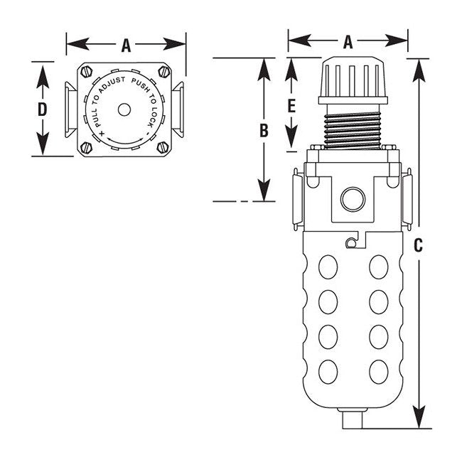 Arrow Pneumatics Tri-Star Integral Pressure Regulator, 3/8 in - Image 2