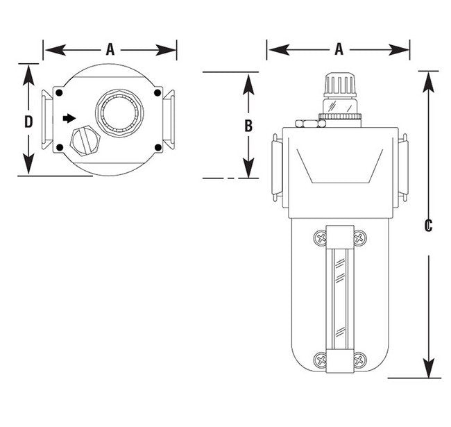 Arrow Pneumatics 1/2 Inch Pipe Size Lubricator - Image 2