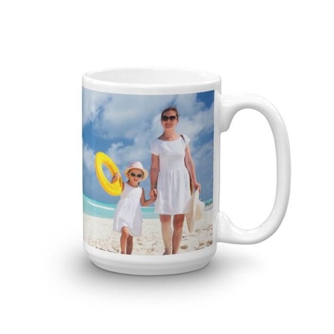 15 oz Capacity Ceramic Photo Mug - Ideal for Personalized Gifts - Image 4