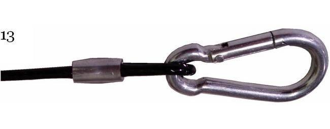 GAC Loop Cable Assembly with Vinyl Coating and Snap Hook - Image 1