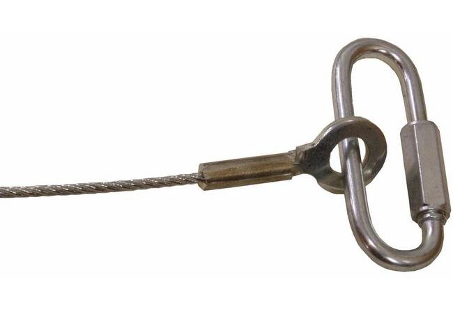 Stainless Steel Aircraft Cable Assembly with Stamped Eyelet and Quick Link - Image 1