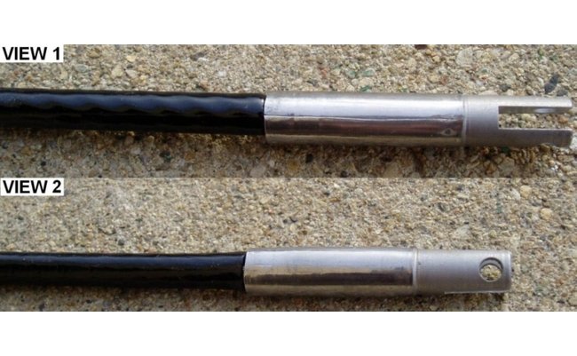 Custom Vinyl-Coated Aircraft Cable with Tailored End Fitting - Image 1